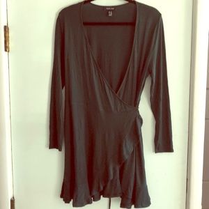 Green wrap around dress